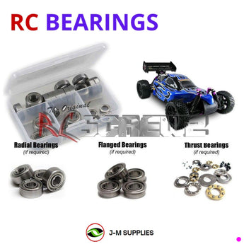 J-M SUPPLIES RC Parts Store - RCScrewZ Metal Shielded Bearing Kit rcr025b for Redcat Racing Shockwave Nitro 1/10 Buggy (RERSHOCKWAVE-RED) | SET