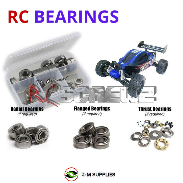 J-M SUPPLIES RC Parts Store - RCScrewZ Metal Shielded Bearing Kit rcr026b for RedCat Racing Caldera 10e XB 1/10 4WD Buggy | SET