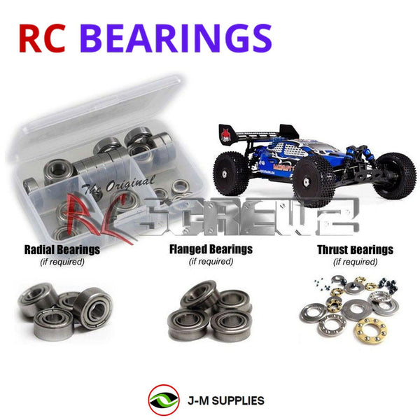 J-M SUPPLIES RC Parts Store - RCScrewZ Metal Shielded Bearing Kit rcr030b for Redcat Racing Backdraft 3.5 1/8 Nitro 4WD Buggy (BACKDRAFT-3.5-BLUE) | SET