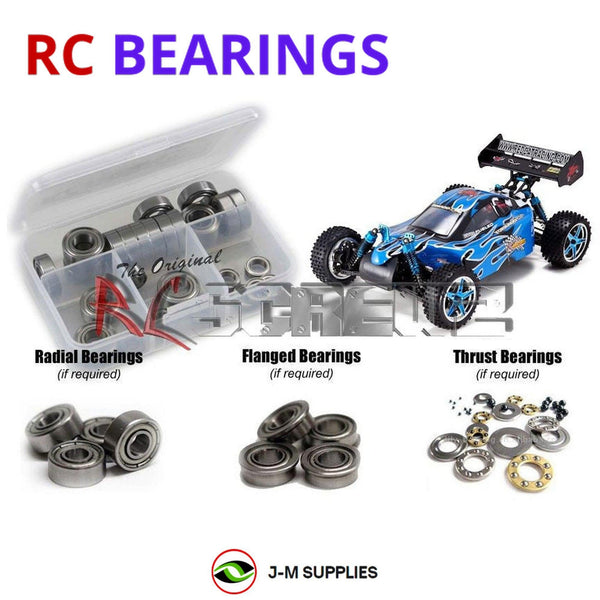 J-M SUPPLIES RC Parts Store - RCScrewZ Metal Shielded Bearing Kit rcr032b for RedCat Racing Tornado EPX Buggy | SET