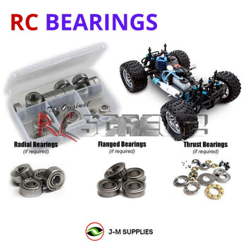 J-M SUPPLIES RC Parts Store - RCScrewZ Metal Shielded Bearing Kit rcr033b for Redcat Racing Volcano S30 1/10 Nitro 4WD Monster Truck (RER05573, RERVOLCANOS30-REDP) | SET