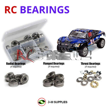 Representative image of an RCScrewZ metal-shielded bearing kit for Redcat Vortex SS 1/10 Nitro 4WD SCT; exact bearing sizes and quantities vary by RC model.