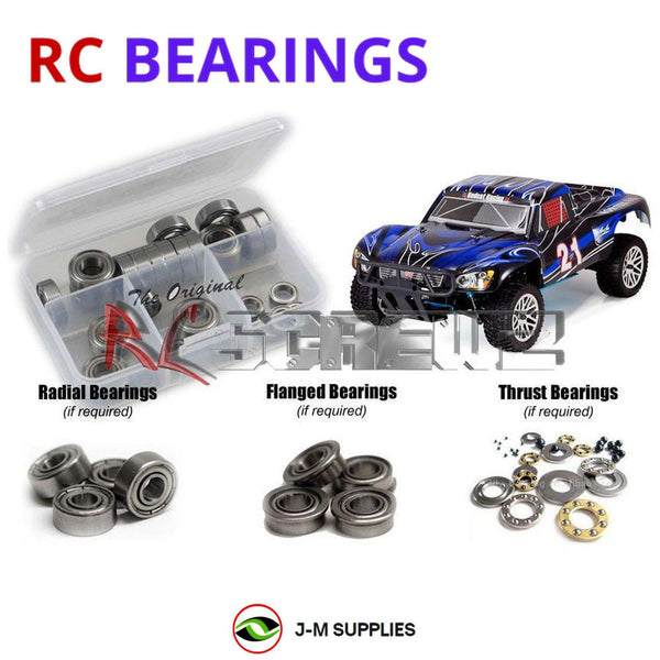 J-M SUPPLIES RC Parts Store - RCScrewZ Metal Shielded Bearing Kit rcr035b for Redcat Racing Vortex SS 1/10 Nitro 4WD Short Course Truck | SET
