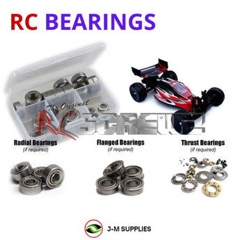 J-M SUPPLIES RC Parts Store - RCScrewZ Metal Shielded Bearing Kit rcr036b for Redcat Racing Twister XB 1/10 Electric 2WD Buggy | SET