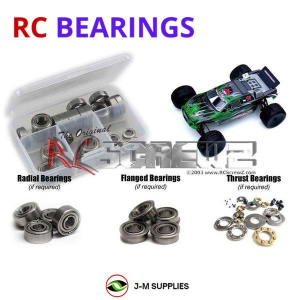 J-M SUPPLIES RC Parts Store - RCScrewZ Metal Shielded Bearing Kit rcr037b for Redcat Racing Twister XTG 1/10 Electric 2WD Off-Road Truggy | SET