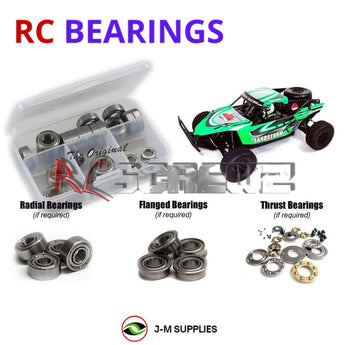 J-M SUPPLIES RC Parts Store - RCScrewZ Metal Shielded Bearing Kit rcr038b for Redcat Racing Sandstorm Buggy 1/10 Electric 4WD Desert Buggy | SET