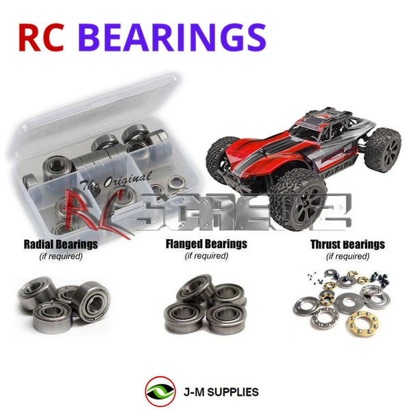 J-M SUPPLIES RC Parts Store - RCScrewZ Metal Shielded Bearing Kit rcr048b for Redcat Racing Blackout XBE 1/10 Electric 4WD Buggy (RERBLACKOUT-XBE-RE) | SET