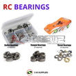 Representative image of an RCScrewZ metal-shielded bearing kit for Serpent 960 1/8th #903000; exact bearing sizes and quantities vary by RC model.