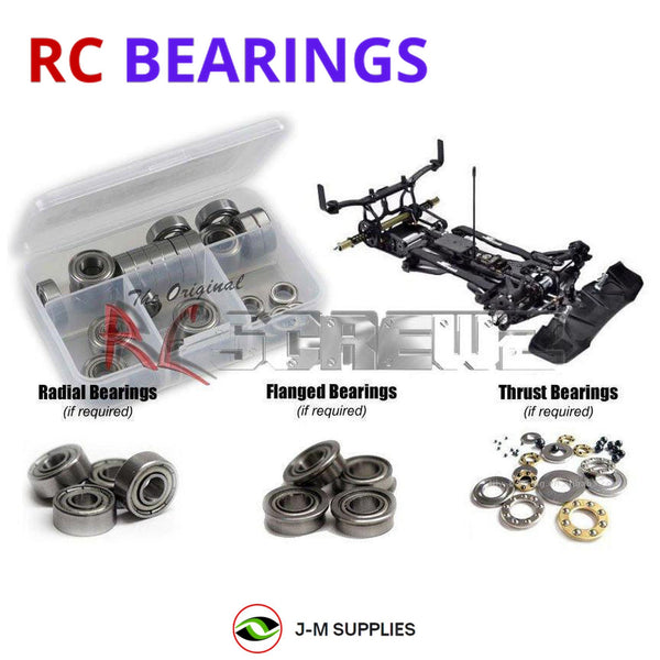 Representative image of an RCScrewZ metal-shielded bearing kit for Serpent Taipan 988e Pan Car 1/8 EP (SER905001); exact bearing sizes and quantities vary by RC model.