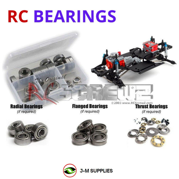 Representative image of an RCScrewZ metal-shielded bearing kit for SSD RC Trail King Pro #SSD00300; exact bearing sizes and quantities vary by RC model.