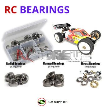 J-M SUPPLIES RC Parts Store - RCScrewZ Metal Shielded Bearing Kit swz007b for SWorkZ S350 Evo II RC Car | RCX
