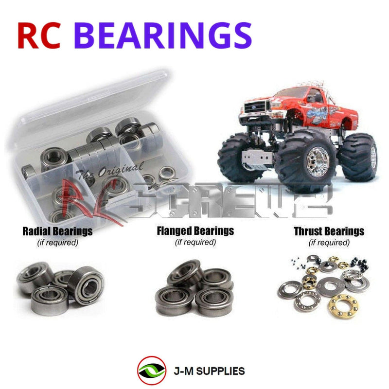 J-M SUPPLIES - RCScrewZ Metal Shielded Bearing Kit tam017b for Tamiya Juggernaut 2 Monster Truck (#58256) | RCX - 