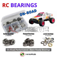 Representative image of an RCScrewZ metal-shielded bearing kit for Tamiya Toyota Hi-Lux Monster Racer 1/10 Electric 4WD (58086); exact bearing sizes and quantities vary by RC model.