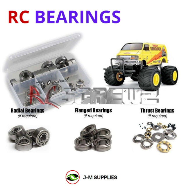 RCScrewZ Metal Shielded Bearing Kit tam055b for Tamiya Lunch Box 1/12 Electric 2WD Monster Van WR-01 Chassis (#58063) | SET