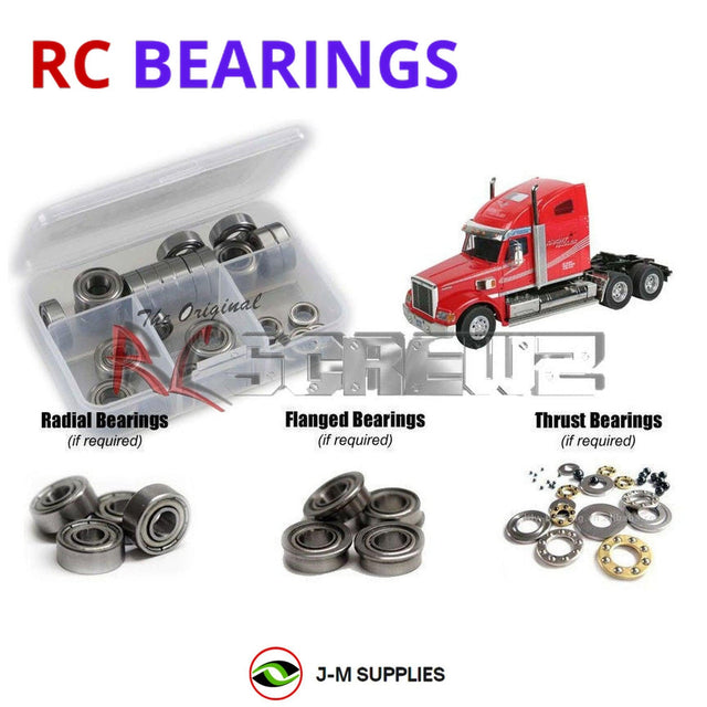 RCScrewZ Metal Shielded Bearing Kit tam068b for Tamiya Knight Hauler 1/14 Electric 6x4 Semi Tractor Truck (#56314) | SET