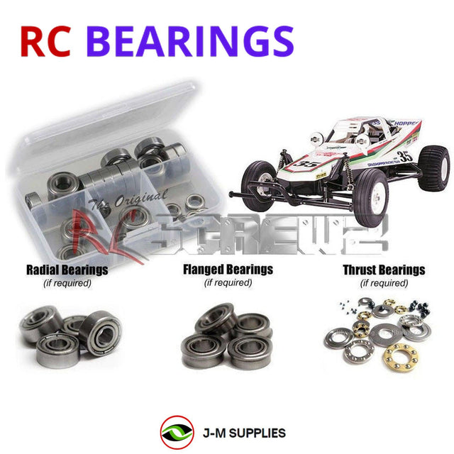 RCScrewZ Metal Shielded Bearing Kit tam074b for Tamiya Grasshopper Black Edition 1/10 Electric 2WD Off-Road Buggy (#46704, #47522) | SET