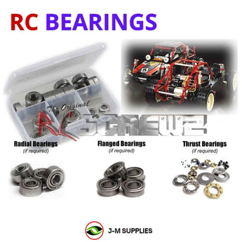 Representative image of an RCScrewZ metal-shielded bearing kit for Tamiya Wild One 1/10 Electric 2WD Buggy (58050); exact bearing sizes and quantities vary by RC model.
