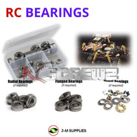 Representative image of an RCScrewZ metal-shielded bearing kit for Tamiya Super Shot 1/10 Electric 4WD Buggy (58054); exact bearing sizes and quantities vary by RC model.