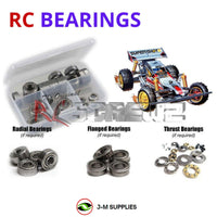 Representative image of an RCScrewZ metal-shielded bearing kit for Tamiya Super Shot 1/10 Electric 4WD Off-Road Racing Buggy (58054); exact bearing sizes and quantities vary by RC model.