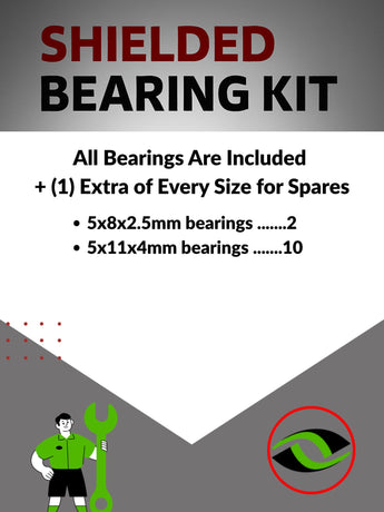J-M SUPPLIES RC Parts Store - RCScrewZ Metal Shielded Bearing Kit tam104b for Tamiya Grasshopper 2005 1/10 Electric 2WD Off-Road Buggy (#58346) | PRO