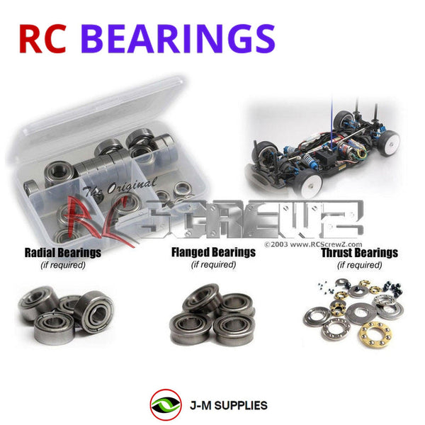 Representative image of an RCScrewZ metal-shielded bearing kit for Tamiya TA05-IFS R 1/10 Electric 4WD Touring Car (49491); exact bearing sizes and quantities vary by RC model.
