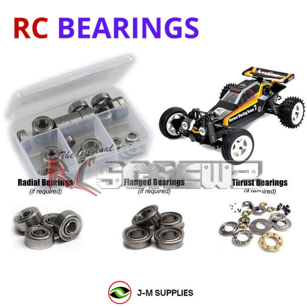 Representative image of an RCScrewZ metal-shielded bearing kit for Tamiya TamTech The Hornet GB-01 1/14 2WD Buggy (56702); exact bearing sizes and quantities vary by RC model.