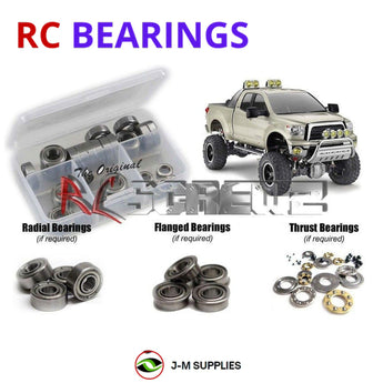 Representative image of an RCScrewZ metal-shielded bearing kit for Tamiya Toyota Tundra High-Lift 1/10 4WD Truck (58415); exact bearing sizes and quantities vary by RC model.