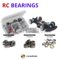 Representative image of an RCScrewZ metal-shielded bearing kit for Tamiya FF-03R 1/10 Electric FWD Touring Car (84288); exact bearing sizes and quantities vary by RC model.