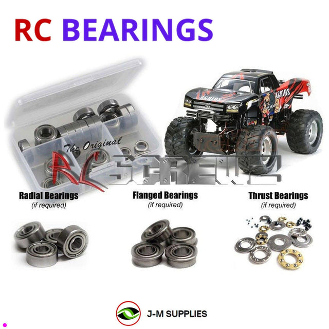 RCScrewZ Metal Shielded Bearing Kit tam153b for Tamiya TXT-2 Agrios 1/10 Electric 4WD Monster Truck (#58549) | SET