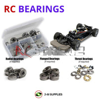 Representative image of an RCScrewZ metal-shielded bearing kit for Tamiya TT-02 1/10 Electric 4WD Touring Car (57984); exact bearing sizes and quantities vary by RC model.