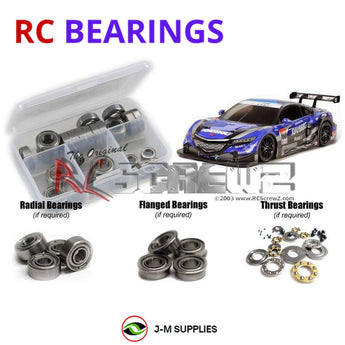 Representative image of an RCScrewZ metal-shielded bearing kit for Tamiya TB04 Pro Chassis 1/10 Electric 4WD Touring (84339); exact bearing sizes and quantities vary by RC model.