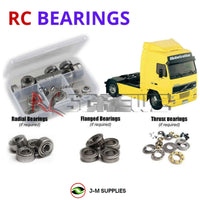 Representative image of an RCScrewZ metal-shielded bearing kit for Tamiya Volvo FH12 1/14 Electric 6x4 Truck (56312); exact bearing sizes and quantities vary by RC model.