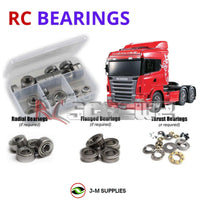 Representative image of an RCScrewZ metal-shielded bearing kit for Tamiya Scania R620 6x4 1/14 Tractor (56323); exact bearing sizes and quantities vary by RC model.