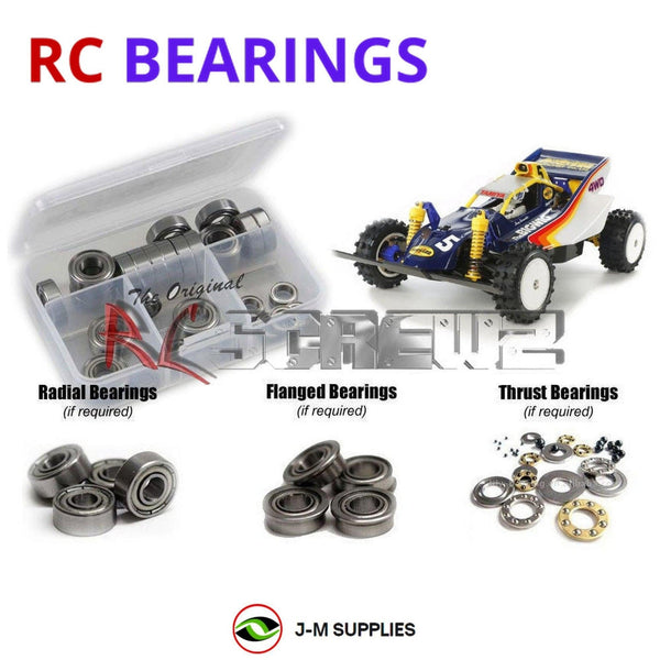 Representative image of an RCScrewZ metal-shielded bearing kit for Tamiya The Bigwig 2017 1/10 Electric 4WD Buggy (47330); exact bearing sizes and quantities vary by RC model.