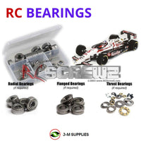 Representative image of an RCScrewZ metal-shielded bearing kit for Tamiya Lola T93/00 F103 1/10 Electric 2WD F1 Car (58134); exact bearing sizes and quantities vary by RC model.
