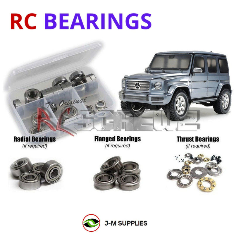 J-M SUPPLIES - RCScrewZ Metal Shielded Bearing Kit tam220b for Tamiya CC02 Chassis/G500 #58675 RC Car | PRO - tam220b
