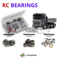 Representative image of an RCScrewZ metal-shielded bearing kit for Tamiya Arocs 3348 6x4 Tipper 1/14 Electric Truck (56357); exact bearing sizes and quantities vary by RC model.