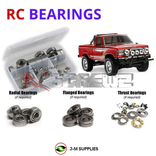 Representative image of an RCScrewZ metal-shielded bearing kit for Tamiya Landfreeder CC-01 1/10 Electric 4WD Truck (58579); exact bearing sizes and quantities vary by RC model.