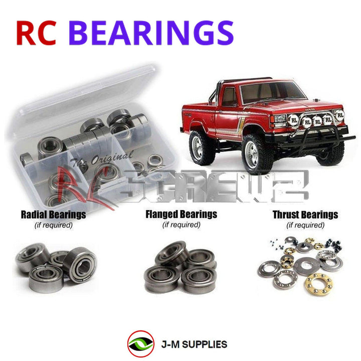 Representative image of an RCScrewZ metal-shielded bearing kit for Tamiya Landfreeder CC-01 1/10 Electric 4WD Truck (58579); exact bearing sizes and quantities vary by RC model.