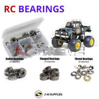 Representative image of an RCScrewZ metal-shielded bearing kit for Tamiya Midnight Pumpkin 1/12 Electric 2WD Truck (58070); exact bearing sizes and quantities vary by RC model.
