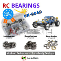 Representative image of an RCScrewZ metal-shielded bearing kit for Tamiya Wild One Blockhead 1/10 Electric 2WD Buggy (58695); exact bearing sizes and quantities vary by RC model.