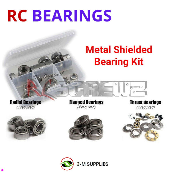 Representative image of an RCScrewZ metal-shielded bearing kit for Tamiya Buggyra Fat Fox 1/14 Electric 4WD Racing Truck (58661); exact bearing sizes and quantities vary by RC model.