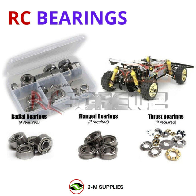 RCScrewZ Metal Shielded Bearing Kit tam247b for Tamiya Super Hotshot 2012 1/10 Electric 4WD Off-Road Racing Buggy (#58517) | SET