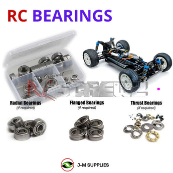 J-M SUPPLIES - RCScrewZ Metal Shielded Bearing Kit tam256b for Tamiya TT-02BR 1/10th #58717 RC Car | PRO - 