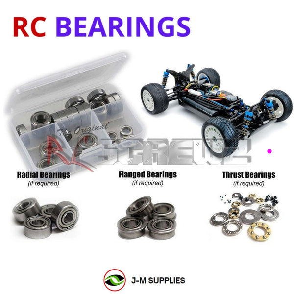 J-M SUPPLIES RC Parts Store - RCScrewZ Metal Shielded Bearing Kit tam256b for Tamiya TT-02BR 1/10th #58717 RC Car | UPG