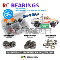 Representative image of an RCScrewZ metal-shielded bearing kit for Tamiya Toyota 4x4 Pick Up 1/10 Electric 4WD (58028); exact bearing sizes and quantities vary by RC model.