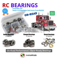 Representative image of an RCScrewZ metal-shielded bearing kit for Tamiya King Hauler 1/14 Electric 6x4 Truck (56301); exact bearing sizes and quantities vary by RC model.