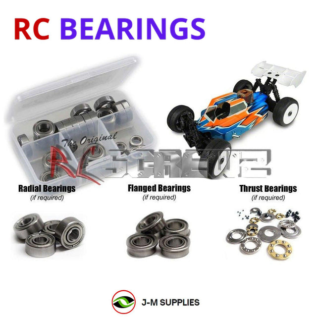 RCScrewZ Metal Shielded Bearing Kit tek003b for Tekno RC NB48 1/8 Nitro 4WD Competition Buggy (#TKR5300) | SET