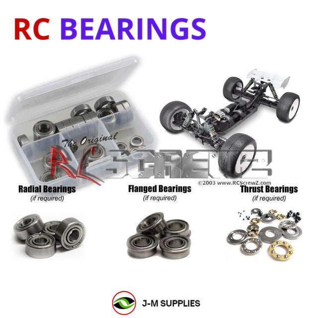RCScrewZ Metal Shielded Bearing Kit tek009b for Tekno RC NB48.3 1/8 Nitro 4WD Competition Buggy (#TKR5304) | SET