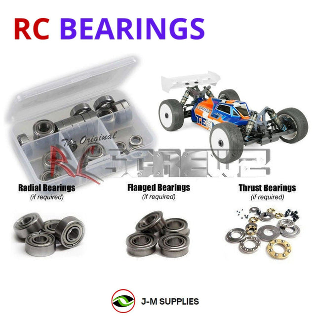 RCScrewZ Metal Shielded Bearing Kit tek019b for Tekno RC EB48 2.0 1/8 Electric 4WD Competition Buggy (#TKR9000) | SET
